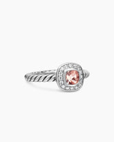 Albion® Teen Ring in Sterling Silver with Morganite and Diamonds, 4mm